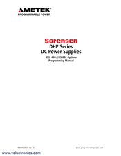 Ametek Sorensen DHP50-200M9D Programming Manual