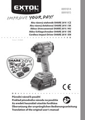 EXTOL PREMIUM 8891814 Translation Of The Original User Manual