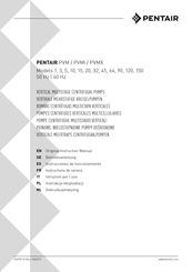 Pentair PVM-I-X 3 Original Instruction Manual