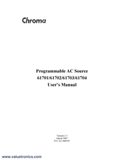 Chroma 61701 User Manual