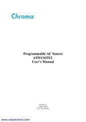 Chroma 61611 User Manual