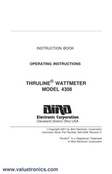 Bird Electronic THRULINE 4308 Operating Instructions Manual
