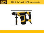 DeWalt D25415K Service Training