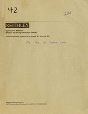 Keithley 1910 Operator's Manual