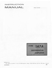 Tektronix 1A7A Instruction Manual
