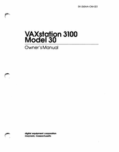 Digital Equipment VAXstation 3100 Model 30 Owner's Manual
