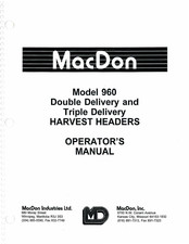 MacDon 960 Operator's Manual