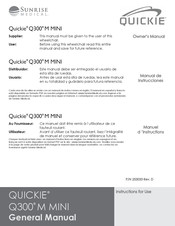 Sunrise Medical Quickie Q300 M MINI Owner's Manual