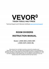 VEVOR LX808-3BR Instruction Manual