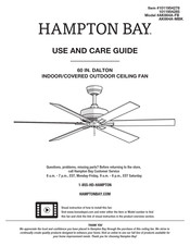 HAMPTON BAY DALTON AK664A-FB Use And Care Manual