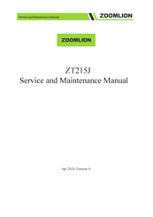 Zoomlion ZT215J Service And Maintenance Manual