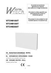 Warm Tech WTCHM1500T Instructions Manual