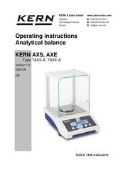 KERN TAXS 220-4-A Operating Instructions Manual