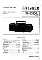 Fisher PH-D800L Service Manual
