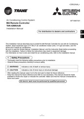 Mitsubishi Electric TRANE TAR-42MAAUB Installation Manual