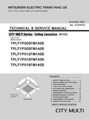 Mitsubishi Electric TRANE CITY MULTI TPLFYP018FM140B Technical & Service Manual