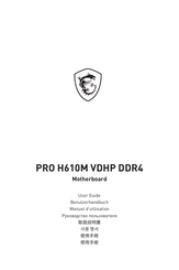 MSI PRO H610M VDHP DDR4 User Manual