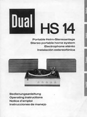 Dual HS 14 Operating Instructions Manual