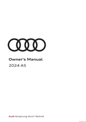 Audi A5 2024 Owner's Manual