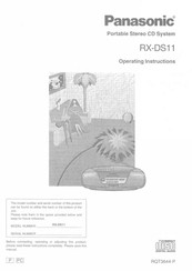 Panasonic RXDS11 - RADIO CASSETTE W/CD Operating Instructions Manual