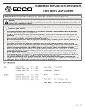 Ecco 5580A-VM Assembly, Installation And Operation Instructions