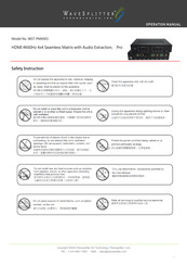 WaveSplitter WST-PMX003 Operation Manual