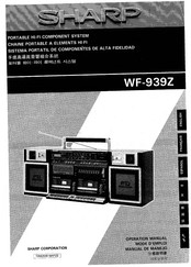 Sharp WF-939Z Operation Manual