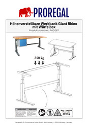 PROREGAL Rhino RAD287 Manual
