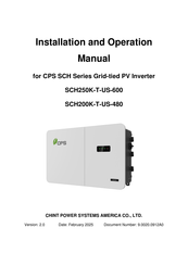CPS SCH200K-T-US-480 Installation And Operation Manual