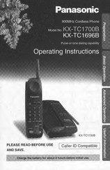 Panasonic KX-TC1700B Operating Instructions Manual