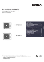 Heiko M5T100-D1 Installation Manual