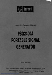 Farnell PSG2400A Instruction And Service Manual