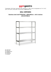 Ggm Gastro PREMIUM ERP205N Product Manual