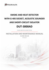 Polon-Alfa DUT-3000AD Installation And Maintenance Manual