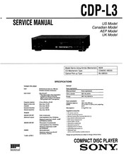 Sony CDP-L3 Service Manual