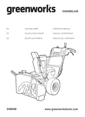GreenWorks DSSN80L420 Operator's Manual