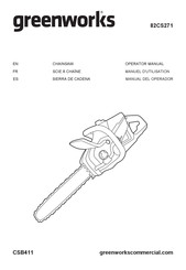 GreenWorks 82CS271 Operator's Manual