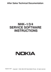 Nokia NHK-4 Software Instructions
