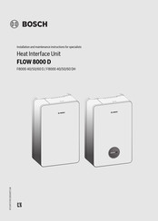 Bosch 7735600734 Installation And Maintenance Instructions Manual