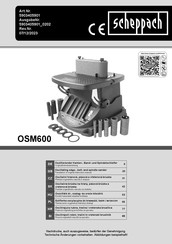 Scheppach OSM600 Translation Of Original Instruction Manual