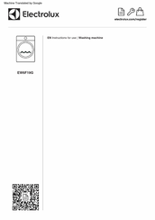 Electrolux SensiCare EXEW6F19G Instructions For Use Manual
