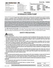 Spx Power Team OTC 61869 Operating Instructions