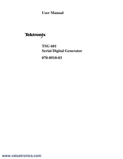 Tektronix TSG 601 User Manual