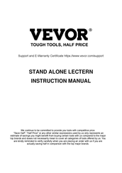 VEVOR CTSJTHSTMYK47UDDCV0 Instruction Manual