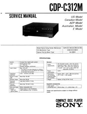 Sony CDP-C313M Service Manual