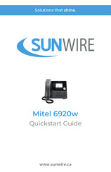 Mitel SUNWIRE 6920w Quick Start Manual