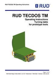 RUD TECDOS TM 13/13-10 Operating Instructions Manual