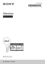 Sony BRAVIA 43X7500E Reference Manual