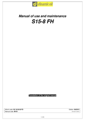 DINAMIC OIL S15-8 FH Manual Of Use And Maintenance