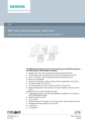 Siemens KNX QMX6.P70-1BSC Manual